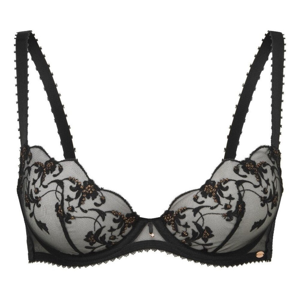 NWT Gossard VIP Taboo Sheer Bra - Black - 30DDD US / 30E UK